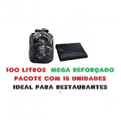 Saco para Lixo Saco de Lixo 100 Litros Super Reforçado para Uso Pesado Preto Higipack