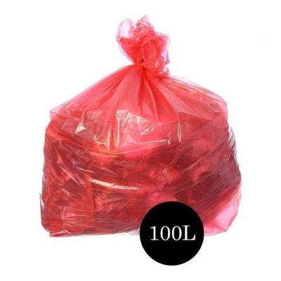 Saco de Lixo Comum 100L com Material Resistente Vermelho Higipack
