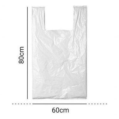 Sacola Plástica Reciclada 60x80 Polietileno 100% Reciclado Extremamente Resistente Branca Higipack
