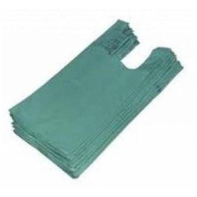 Sacola Plástica Reciclada 60x80 com Alça Camiseta Reforçada Verde Pacote 5KG Higipack