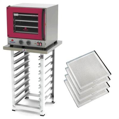 Kit Forno Elétrico Progás Turbo Fast Oven 220V Com Mesa Prp-004 G2 E 4 Bandejas Imeca