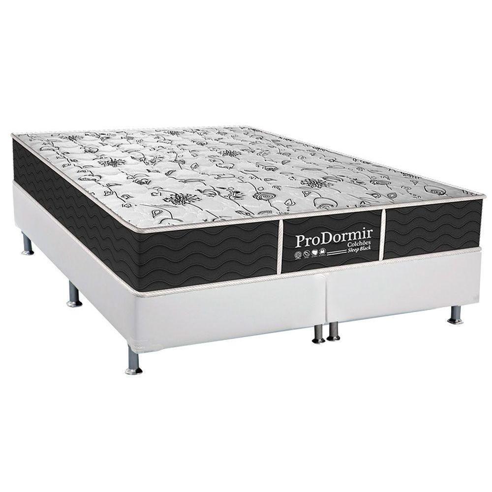 Cama Box Queen: Colchão Molas Bonnel Probel Prolastic ProDormir Sleep + Base CRC Courano White(158x198) - 1