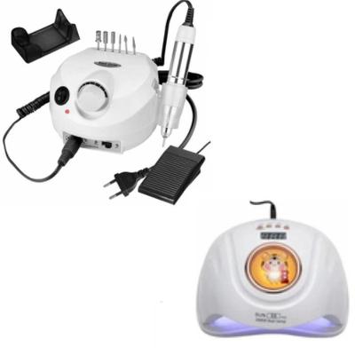 Kit Lixadeira Elétrica Motor Porquinho Sun S8 Pro 30000 Rpm 268W Bivolt Branco OEM