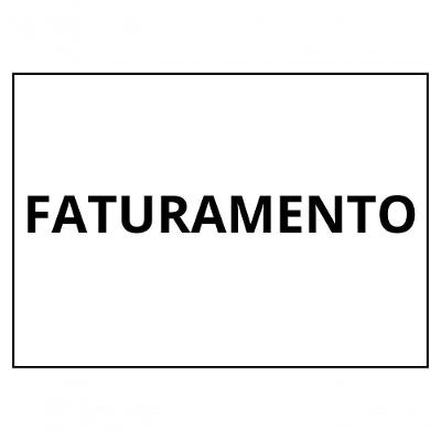 Placa de Sinalização 1-2 Oficio Faturamento [F031] em MDF Gravado a Laser Branco Trovarelli Móveis