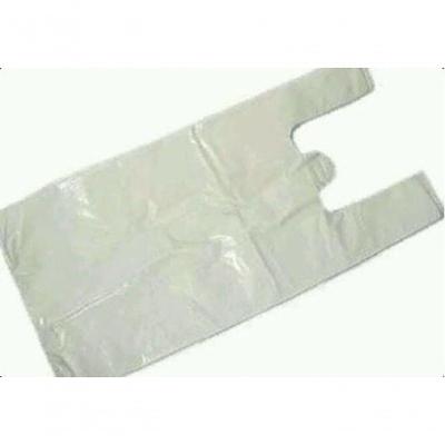 Sacola Plástica Reciclada 38x48 Reforçada C-3KG Alta Resistência Creme Higipack