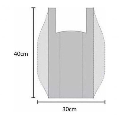 Sacola Plástica Reciclada 40x50 Kit 10KG para Embalagens Reforçadas Creme Higipack