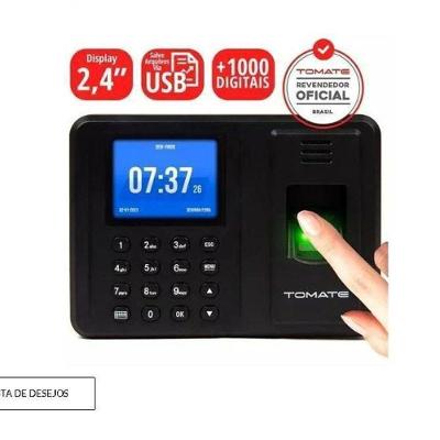Relógio de Ponto Biométrico MDK-300 com Biometria, Senha, Tela 2,8 e USB Preto LF Presentes