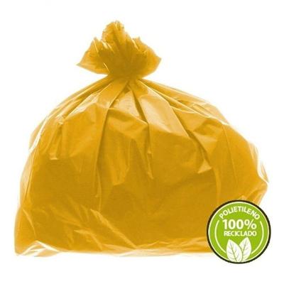 Saco de Lixo Super Leve 100L 0,02MM com Capacidade 100L 75X80CM 100% Reciclado Amarelo Higipack