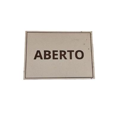 Placa de Sinalização 1-2 Oficio Aberto Mdf Branco [F031] em MDF Gravado a Laser Branco Trovarelli
