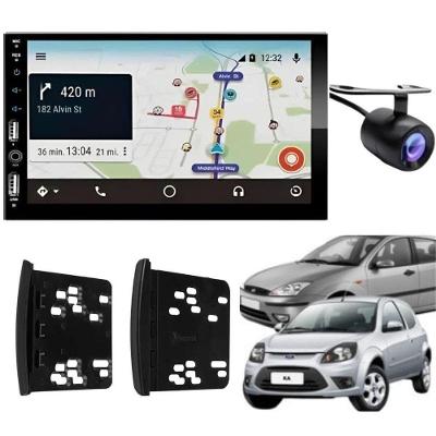Central Multimídia 7810H 710H 2DIN Bluetooth com Câmera de Ré para Android e Ios