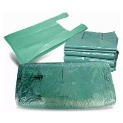 Sacola Plástica Reciclada 30x45 Pacote 10KG Reforçada Verde Higipack