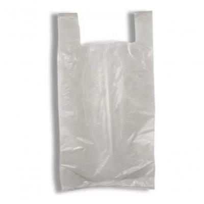 Sacola Plástica Branca Reciclada 40x50 para Transporte de Itens Pacote 5 kg Branco Higipack