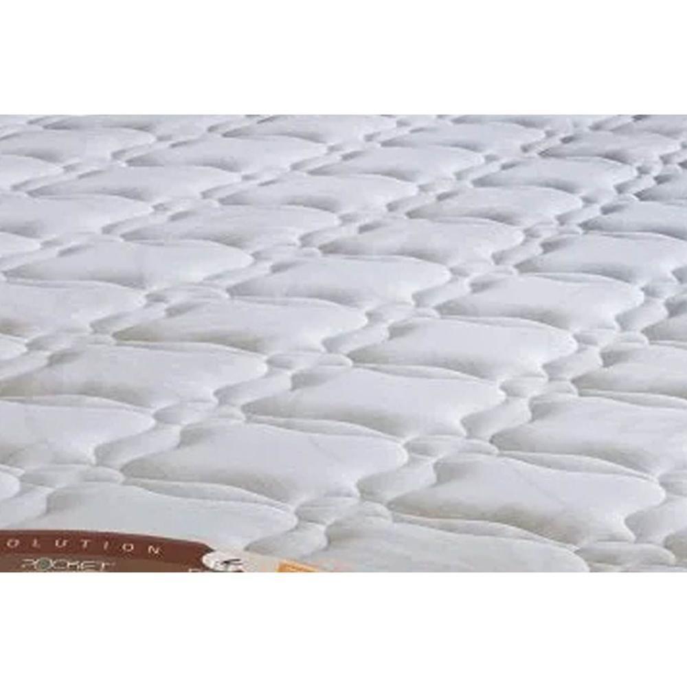 Cama Box Solteiro: Colchão Molas Ensacadas Castor Pocket Revolution + Base CRC Courano White(88x188) - 2