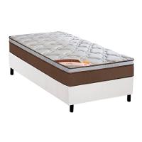 Cama Box Solteiro: Colchão Molas Ensacadas Castor Pocket Revolution + Base CRC Courano White(88x188) - 1
