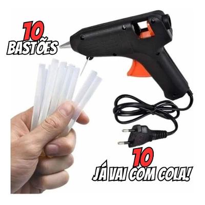 Pistola de Cola Quente Pequena 20W para Bastão Fino Kit 30 Unidades para Artesanato OEM