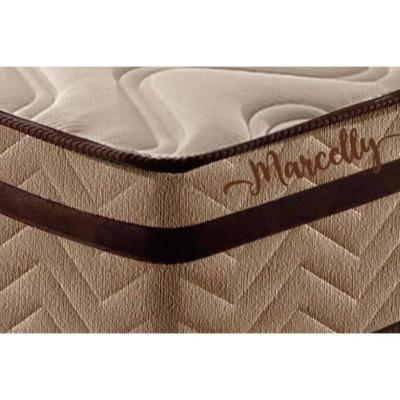 Cama Box Solteiro: Colchão Molas MasterPocket Ensacadas Paropas   Marcelly Ibiza + Base CRC Suede Bege(88x188)