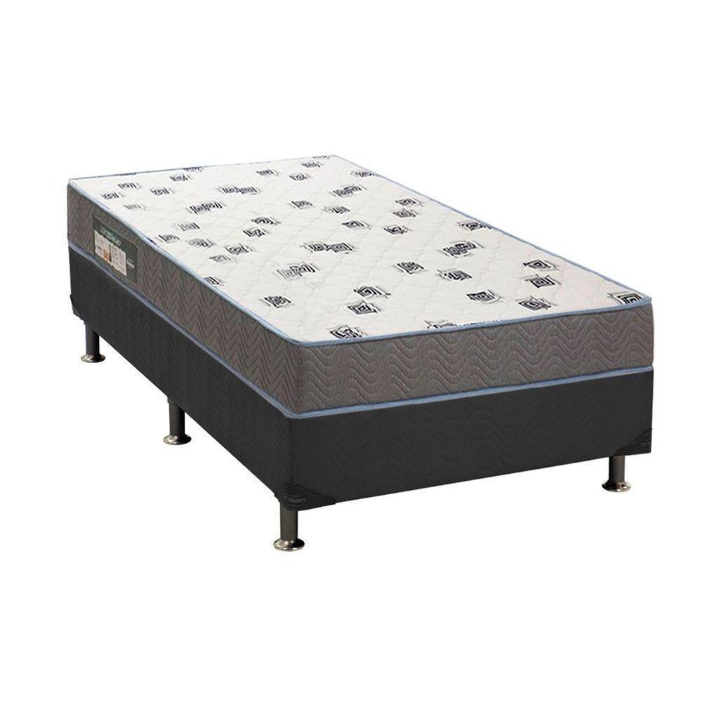 Cama Box Solteiro: Colchão Espuma D33 Ortobom Light + Base CRC Suede Gray(88x188) - 1
