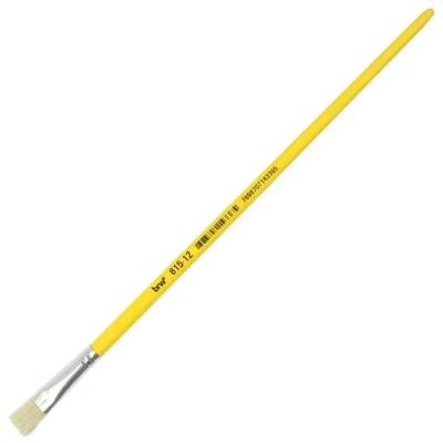 Pincel Chato Cabo Longo 12 para Pintura Artística com Cabo Confortável BRW