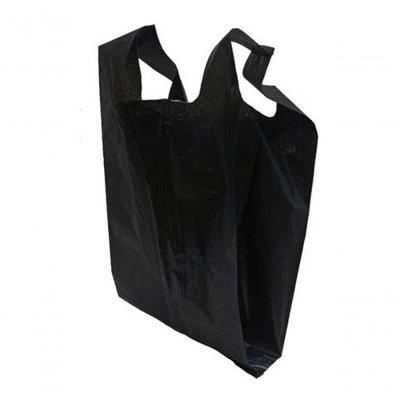 Sacola Plástica Reciclada Reforçada Tipo Alça Camiseta Alta Densidade Preta 4KG Higipack