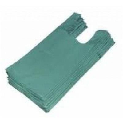Sacola Plástica Reciclada Sacola Reciclada Verde 35 cm X 45 cm Pacote 5KG para Comércios Higipack