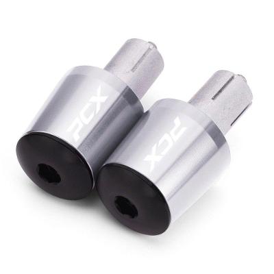 Punho para Motocicleta Tampa Final de Barra Plugue Silencioso Anti Vibração Prata OEM