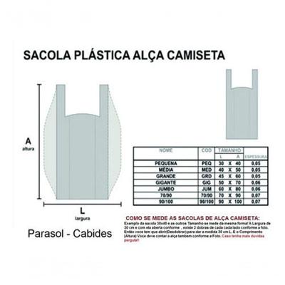 Sacola Plástica Reciclada Kit 10 kg 35x45 para Uso Comercial Reforçada Transparente Higipack