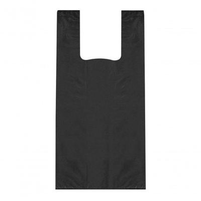 Sacola Plástica Reciclada Alça Camiseta 30x40 Reforçada 5KG Aproximadamente 162 Unidades Preta