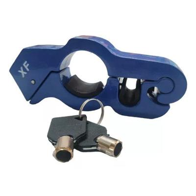Trava Antifurto para Manete de Freio e Acelerador de Moto Azul em Alumínio Temperado OEM