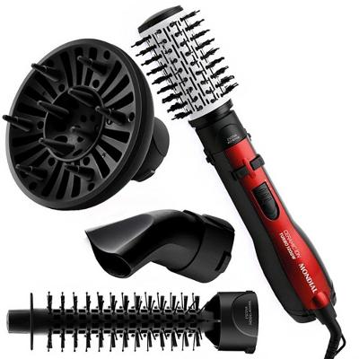 Escova Elétrica Giratória Er-09 5 em 1 1200W Ceramic Íon Turbo vermelha-preta Mondial 110V