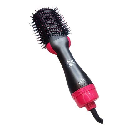 Escova Elétrica Secadora e Alisadora de Cabelos 1200W Tecnologia Cerâmica Preto, Rosa 110V