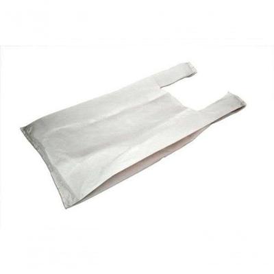 Sacola Reciclada de Alça Camiseta Pc C-4kg Alta Densidade Resistente Branco Higipack