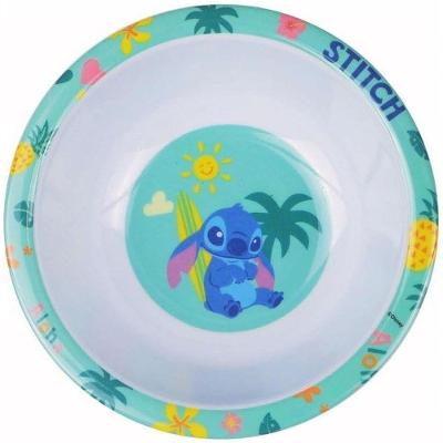 Tigela Infantil Stitch 500ML em Melamine Leve Resistente Azul Tuut
