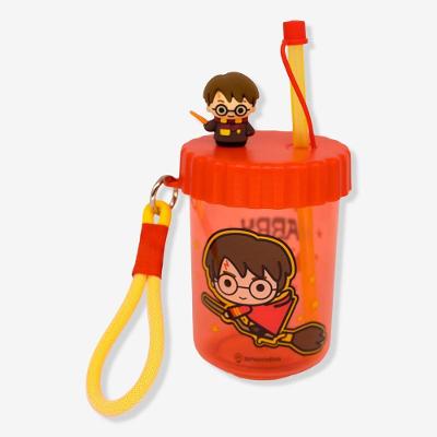 Copo Infantil com Canudo Copo Canudo Flip Infantil Harry Potter Capacidade 500ML Design Ergonômico