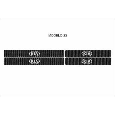 Soleira Automotiva para Portas Dianteiras e Traseiras Kit 4 Peças Todas as 25 Marcas Fibra