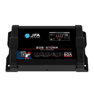 Fonte e Carregador de Bateria Automotivo Bob Storm 60A para Sistemas 12V JFA Eletrônicos