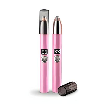 Depilador Facial Elétrico Portátil Caneta Depiladora Aparadora Depilação Precisa com LED Rosa