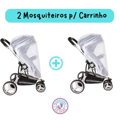 Mosquiteiro para Carrinho Universal Portatil 1 e 00m X 1 e 10m Flexivel Branco OEM