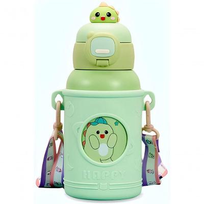 Garrafa de Água Infantil Alce com Canudo Portátil Resistente a Quedas e Impactos 500ML