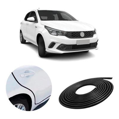 Protetor de Borracha para Portas Automotivo Preto 5M Modelo F103 Compatível com Gol, Uno, Palio