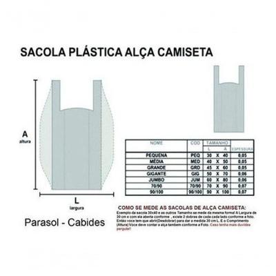 Sacola Plástica 35x45 1 kg Reciclada Recuperada Polietileno Recuperado 100% Reciclável Branco