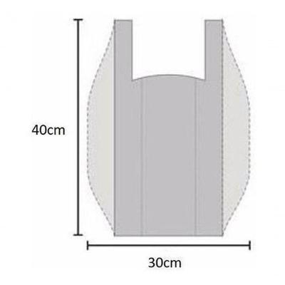 Sacola Plástica Reciclada Reforçada 6 kg 30x40 Capacidade para Uso Comercial Creme Higipack