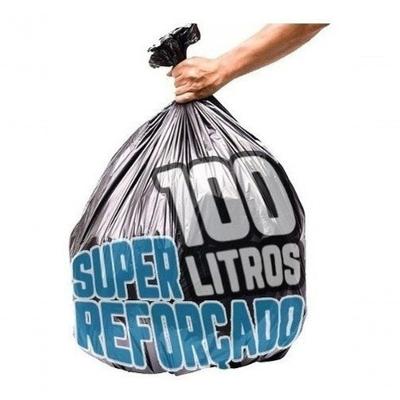 Saco de Lixo 100 Litros Preto Super Reforçado Pacote com 100 Unidades Higipack