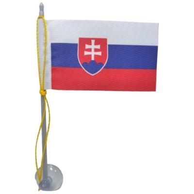 Mini Bandeira com Ventosa para Vidro Modelo Eslováquia Azul 8CM X 5,5CM SP Bandeiras