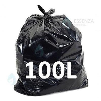 Saco de Lixo 100 Litros 0,06 Preto 75CM X 90CM com 100 Unidades Higipack