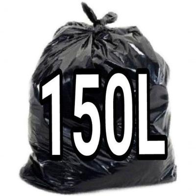 Saco para Lixo 150 Litros Super Reforçado Preto 90x100cm Pacote 100 Unidades Higipack
