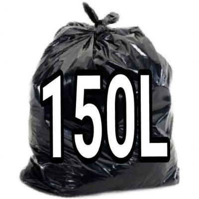 Saco para Lixo 150 Litros Super Reforçado Alta Resistência Preto Pacote 100 Unidades Higipack