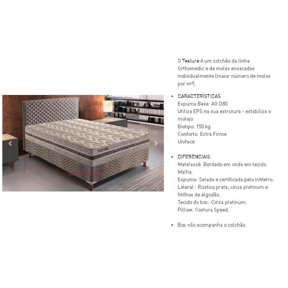 Cama Box Baú Queen: Colchão Molas MasterPocket Ensacadas Paropas   Texture + Base CRC Suede Clean(158x198) - 7