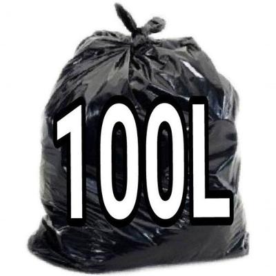 Saco para Lixo 100 Litros Super Reforçado Alta Resistência para Lixo Pesado Preto e Transparente