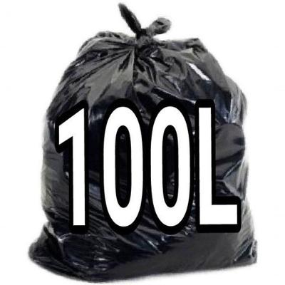 Saco para Lixo 100 Litros Reforçado Parede Dupla 75x90 cm Alta Resistência 100 Unidades Higipack
