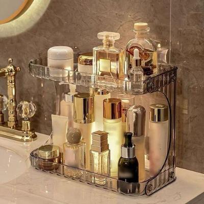 Prateleira Organizadora Diamante Acrílico Porta Maquiagem com Rack Grande Transparente OEM
